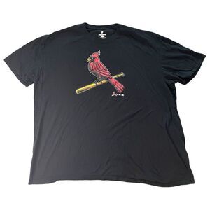 ST. Louis Cardinals Black Midnight Mascot T-Shirt by Fanatics